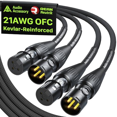 AA AUDIO ACCESSORY AA AUDIO ACCESSORY XLR Cables 10ft 2 Pack