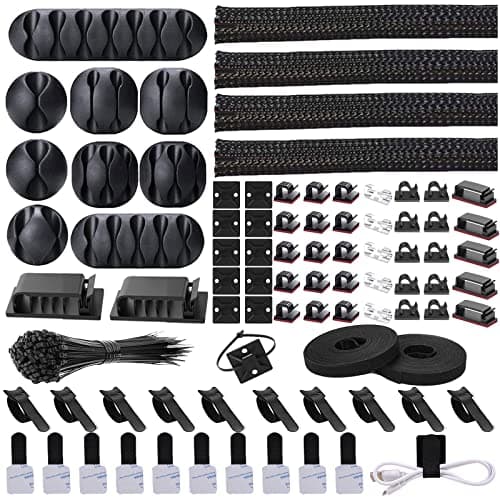 N NOROCME N NOROCME Cord Management Organizer Kit 4 Cable Sleeve split