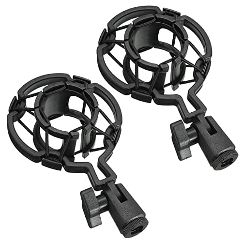 ThtRht ThtRht 2 Pack Microphone Shock Mount Clip Universal Mic Shock Mounts Holder A...