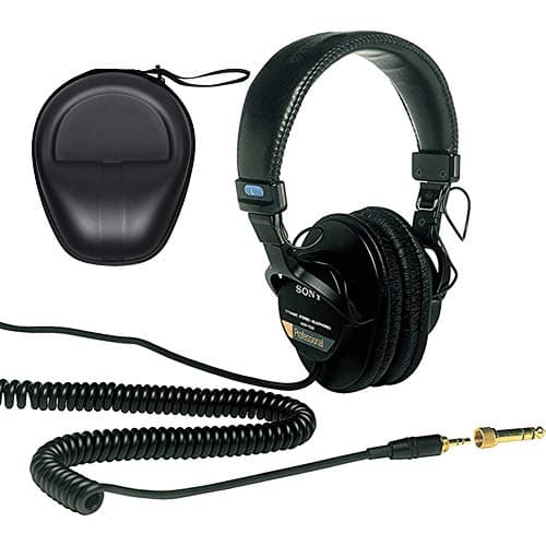 Sony Sony MDR-7506 Professional Large Diaphragm Headphones with Headphone Case Bundle